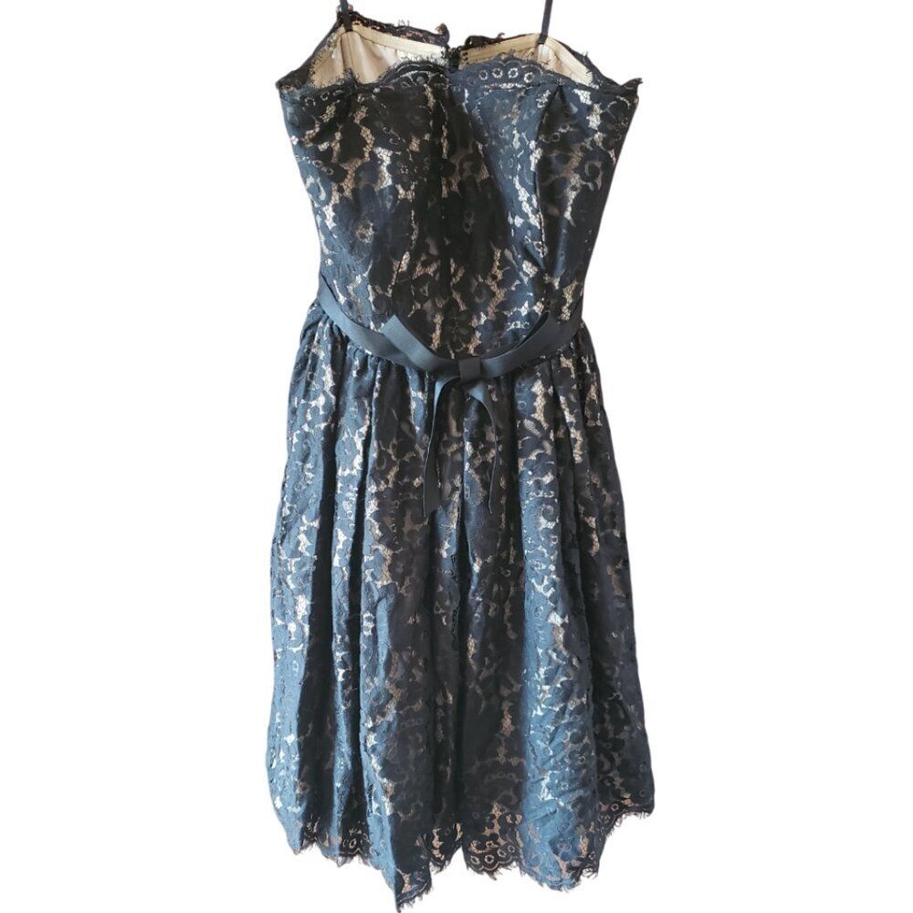 Robert Rodriguez Neiman Marcus Target Black Lace Strapless Party Dress Size 4